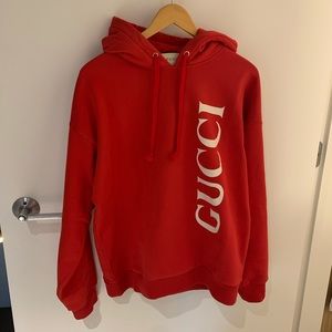 Gucci Red Logo Hoodie